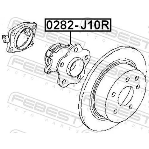 Náboj kolesa FEBEST 0282-J10R - obr. 1