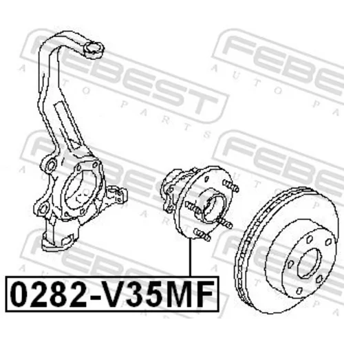 Náboj kolesa FEBEST 0282-V35MF - obr. 1