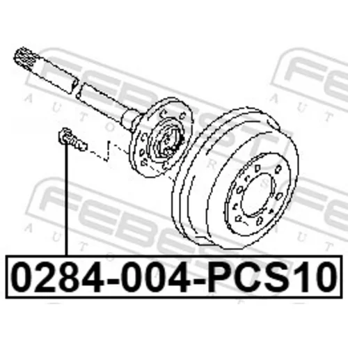 Čap kolesa FEBEST 0284-004-PCS10 - obr. 1