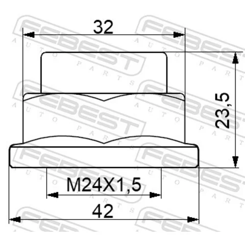 Matica hnacej poloosi FEBEST 0298-NHUB01 - obr. 1