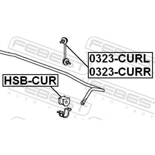 Tyč/Vzpera stabilizátora FEBEST 0323-CURL - obr. 1