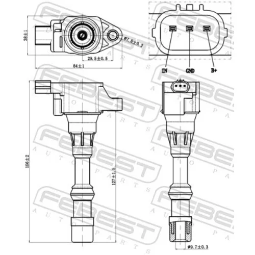 Zapaľovacia cievka FEBEST 03640-003 - obr. 1