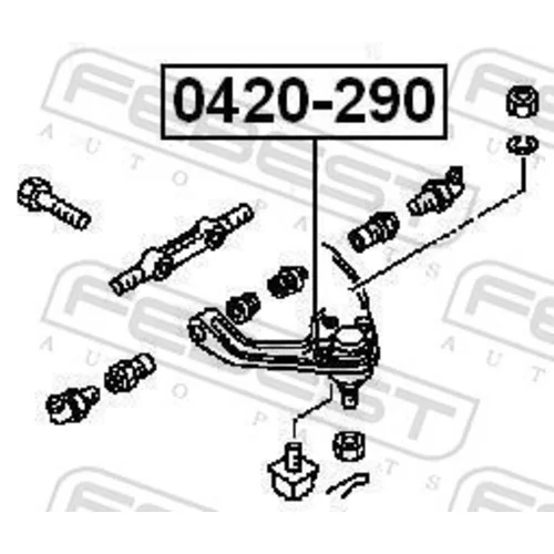 Zvislý/nosný čap FEBEST 0420-290 - obr. 1