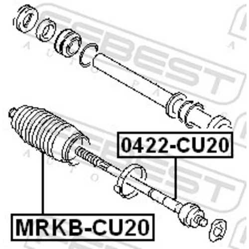 Axiálny čap tiahla riadenia FEBEST 0422-CU20 - obr. 1