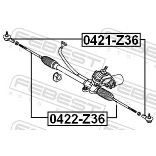 Axiálny čap tiahla riadenia FEBEST 0422-Z36 - obr. 1