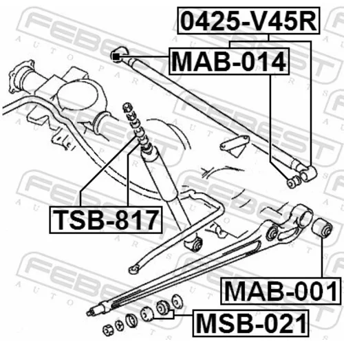 Rameno zavesenia kolies FEBEST 0425-V45R - obr. 1