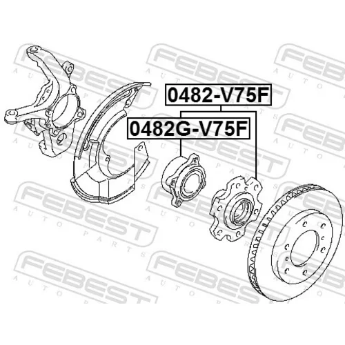 Náboj kolesa FEBEST 0482G-V75F - obr. 1