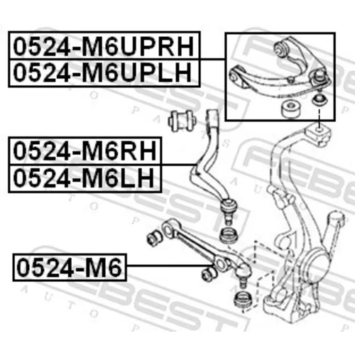 Rameno zavesenia kolies FEBEST 0524-M6UPRH - obr. 1