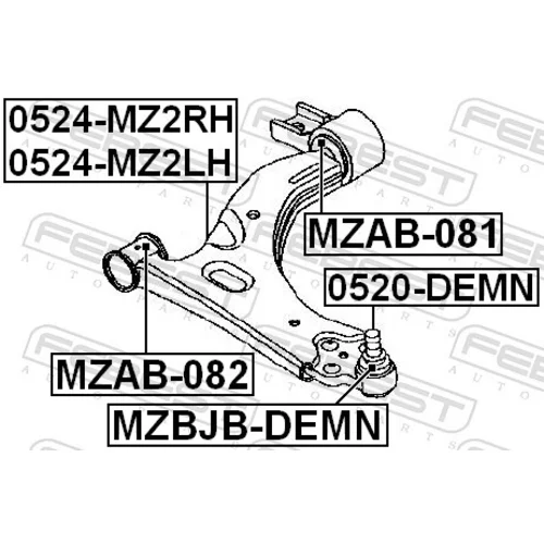 Rameno zavesenia kolies FEBEST 0524-MZ2LH - obr. 1