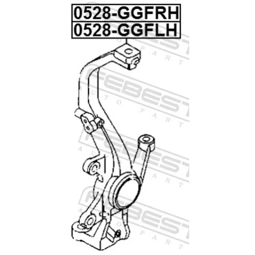 Čap nápravy zavesenia kolies 0528-GGFRH /FEBEST/ - obr. 1