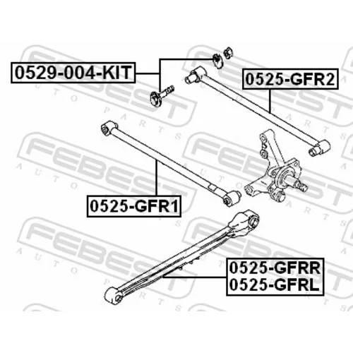 Skrutka pre nastavenie odklonu kolesa FEBEST 0529-004-KIT - obr. 1