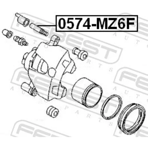 Vodiaci čap brzdového strmeňa 0574-MZ6F /FEBEST/ - obr. 1