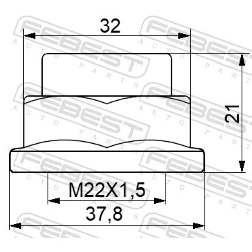 Matica hnacej poloosi FEBEST 0598-NHUB01 - obr. 1