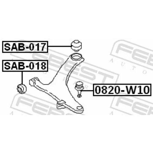 Zvislý/nosný čap FEBEST 0820-W10 - obr. 1