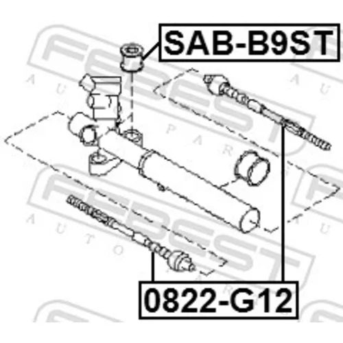 Axiálny čap tiahla riadenia FEBEST 0822-G12 - obr. 1