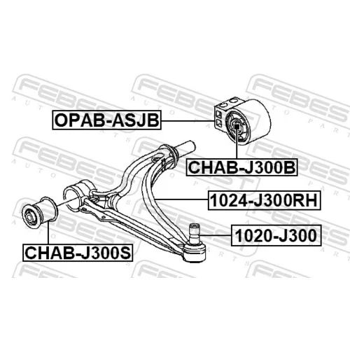 Rameno zavesenia kolies FEBEST 1024-J300RH - obr. 1