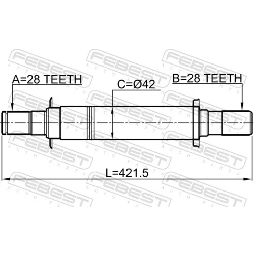 Hnací hriadeľ FEBEST 1212-CM10AT2WD - obr. 1