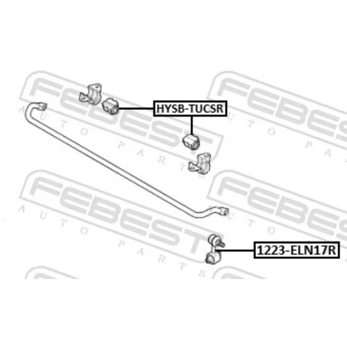 Tyč/Vzpera stabilizátora FEBEST 1223-ELN17R - obr. 1