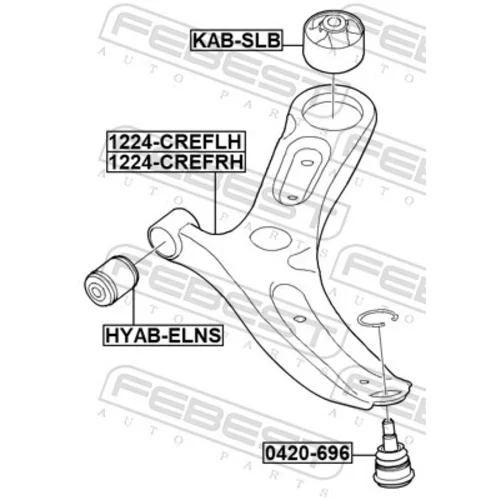 Rameno zavesenia kolies FEBEST 1224-CREFLH - obr. 1