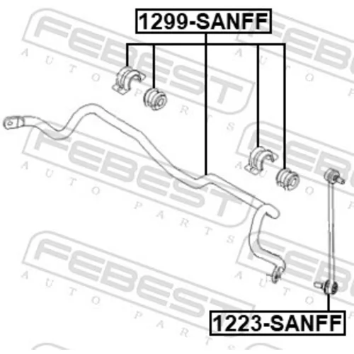 Stabilizátor podvozku FEBEST 1299-SANFF - obr. 1