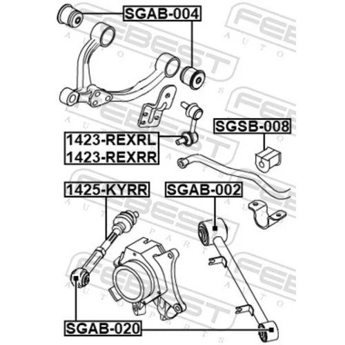 Rameno zavesenia kolies FEBEST 1425-KYRR - obr. 1