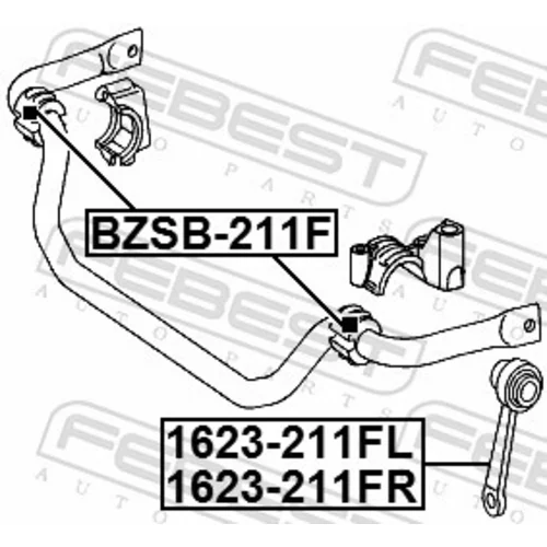 Tyč/Vzpera stabilizátora FEBEST 1623-211FL - obr. 1