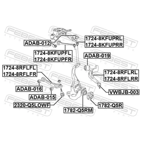 Rameno zavesenia kolies FEBEST 1724-8RFLFL - obr. 1