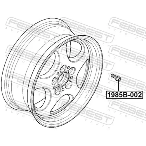 Čap kolesa 1985B-002 /FEBEST/ - obr. 1