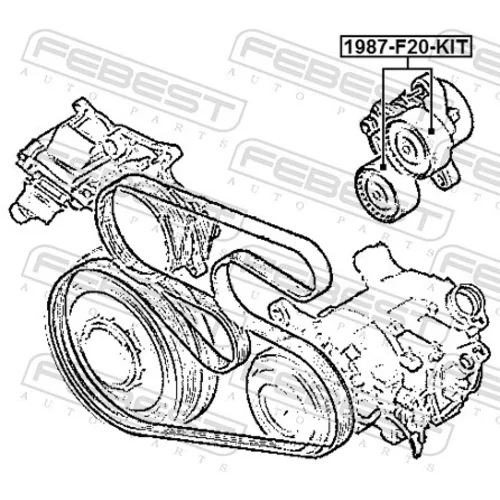 Napínacia kladka rebrovaného klinového remeňa FEBEST 1987-F20-KIT - obr. 1