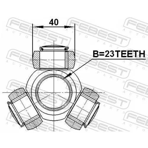 Trojkríž hnacieho hriadeľa FEBEST 2116-CB320AT - obr. 1