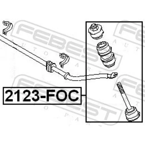 Tyč/Vzpera stabilizátora FEBEST 2123-FOC - obr. 1