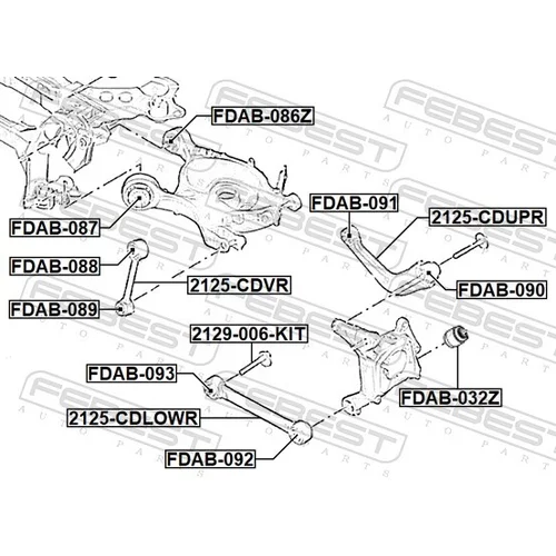 Rameno zavesenia kolies FEBEST 2125-CDLOWR - obr. 1