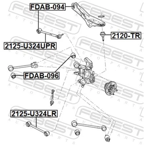 Rameno zavesenia kolies FEBEST 2125-U324UPR - obr. 1