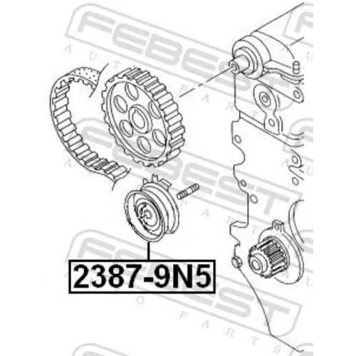Napínacia kladka ozubeného remeňa FEBEST 2387-9N5 - obr. 1