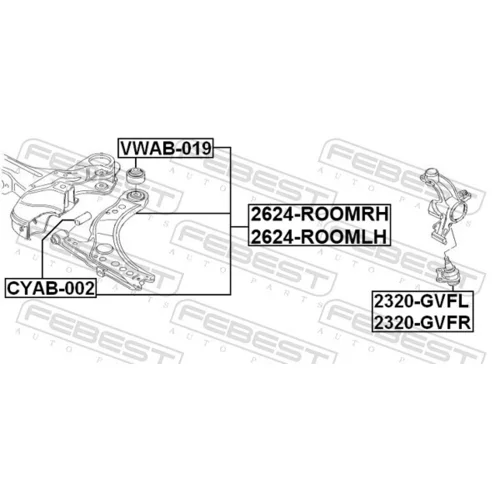 Rameno zavesenia kolies FEBEST 2624-ROOMLH - obr. 1