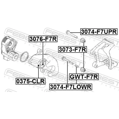 Piest brzdového strmeňa FEBEST 3076-F7R - obr. 1