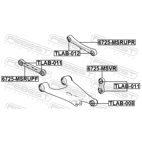 Rameno zavesenia kolies FEBEST 6725-MSRUPR - obr. 1