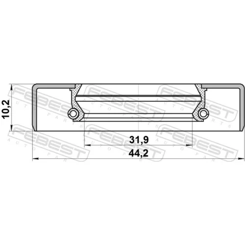 Radiálny tesniaci krúžok hnacieho hriadeľa FEBEST 95GDS-34441010X - obr. 1