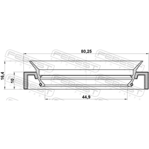 Radiálny tesniaci krúžok hnacieho hriadeľa FEBEST 95HAY-46801016C - obr. 1