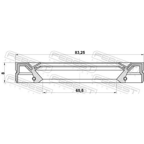 Radiálny tesniaci krúžok hnacieho hriadeľa FEBEST 95IEY-67830808C - obr. 1