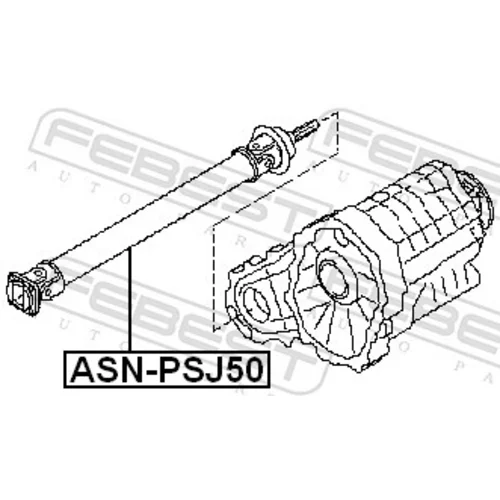 Kĺbový hriadeľ pohonu nápravy FEBEST ASN-PSJ50 - obr. 1
