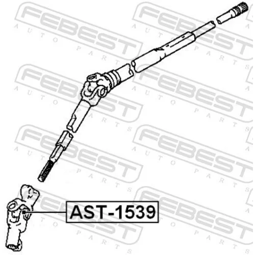 Kĺb hriadeľa riadenia FEBEST AST-1539 - obr. 1