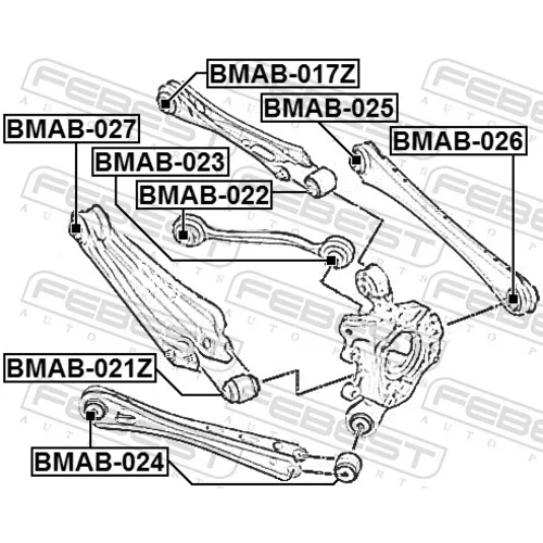 Uloženie riadenia FEBEST BMAB-024 - obr. 1