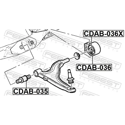 Uloženie riadenia FEBEST CDAB-036 - obr. 1