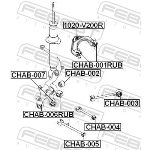 Uloženie riadenia FEBEST CHAB-001RUB - obr. 1