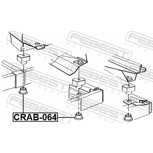 Uloženie tela nápravy FEBEST CRAB-064 - obr. 1