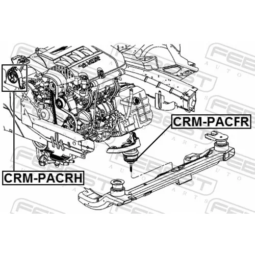 Uloženie motora FEBEST CRM-PACFR - obr. 1