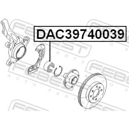 Ložisko kolesa DAC39740039 /FEBEST/ - obr. 1