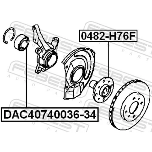 Ložisko kolesa FEBEST DAC40740036-34 - obr. 1