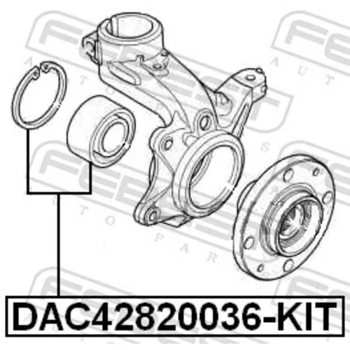 Ložisko kolesa - opravná sada FEBEST DAC42820036-KIT - obr. 1